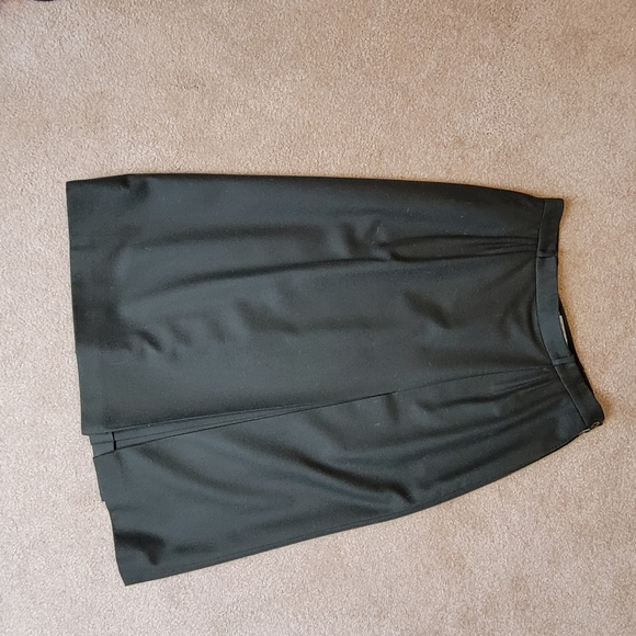 Vintage Beltrami Olive Green 100% Wool Pleat Skirt SZ M - Picture 10 of 16